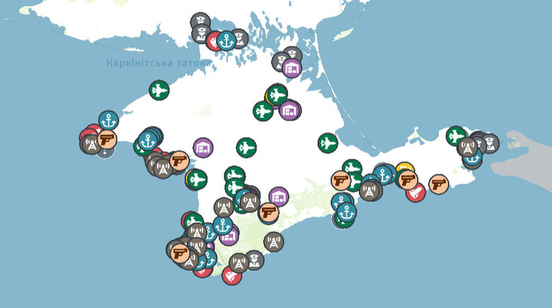 Створено інтерактивну мапу з військовими об’єктами РФ в окупованому Криму 01