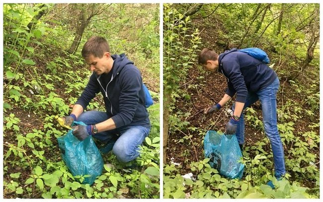 Экоактивист из Киева за время карантина очистил лес от 2,5 тонн мусора 03