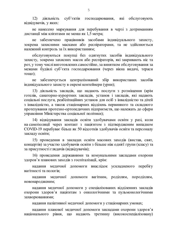 Вся Украина в желтой зоне: Кабмин обнародовал постановление о продлении карантина до 30 апреля, список ограничений 05