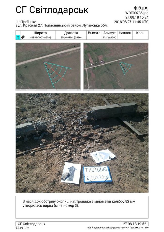 Во время обстрела Троицкого мины взорвались в 100 метрах от жилых домов и в 1,5 км от позиций ВСУ, - украинская сторона СЦКК 02