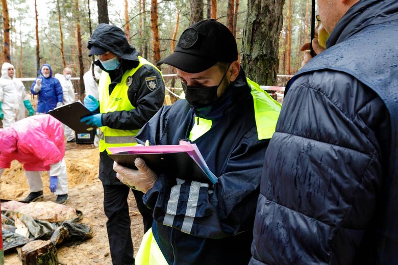 A total of 436 bodies were exhumed from the mass burial site in Izyum, Kharkiv Oblast, - OVA 05