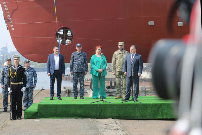На воду в Киеве спустили новый разведывательный корабль для ВМС: Это огромный прорыв 14