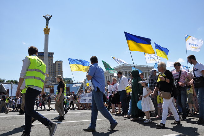 Всеукраїнська хода на захист сімейних цінностей, прав дітей та сімей відбулася в Києві 20