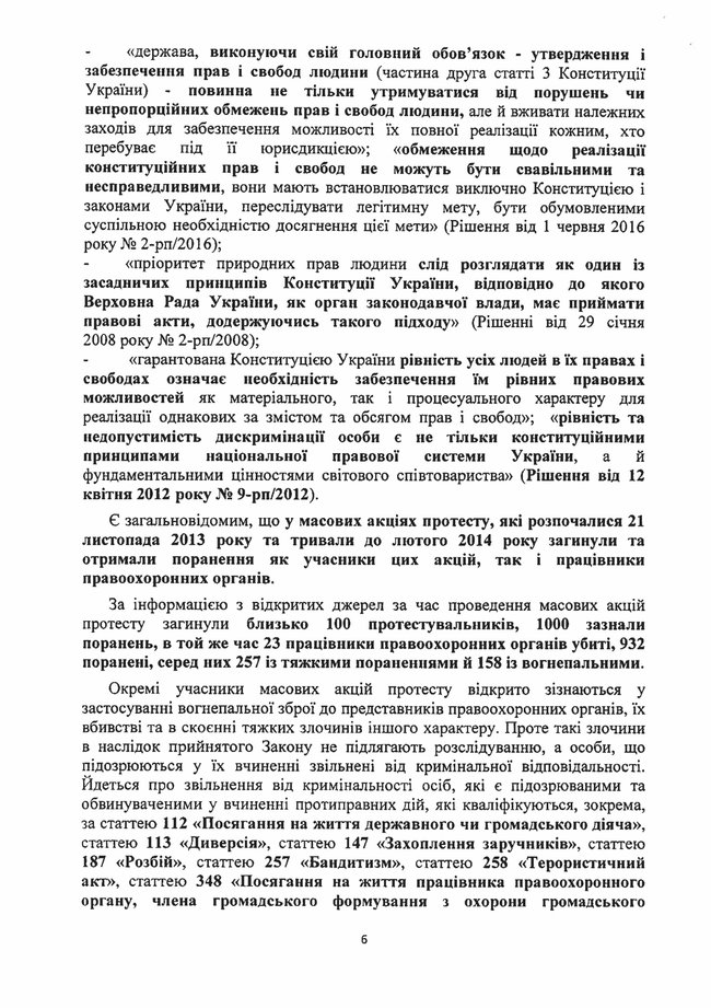 50 нардепів оскаржили в КС закон про амністію учасників Революції Гідності 06