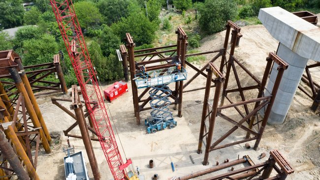 Строительство моста через Днепр начали в Запорожье 08