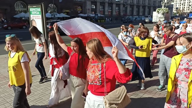 Марш солідарності з білоруськими жінками відбувся у Києві 13