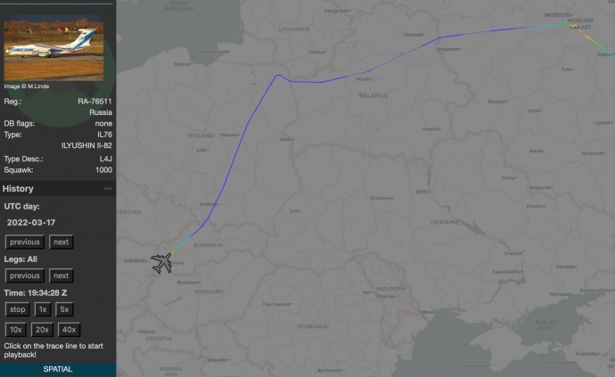 Російський вантажний літак попри санкції злітав у країну ЄС Словаччину та повернувся 01