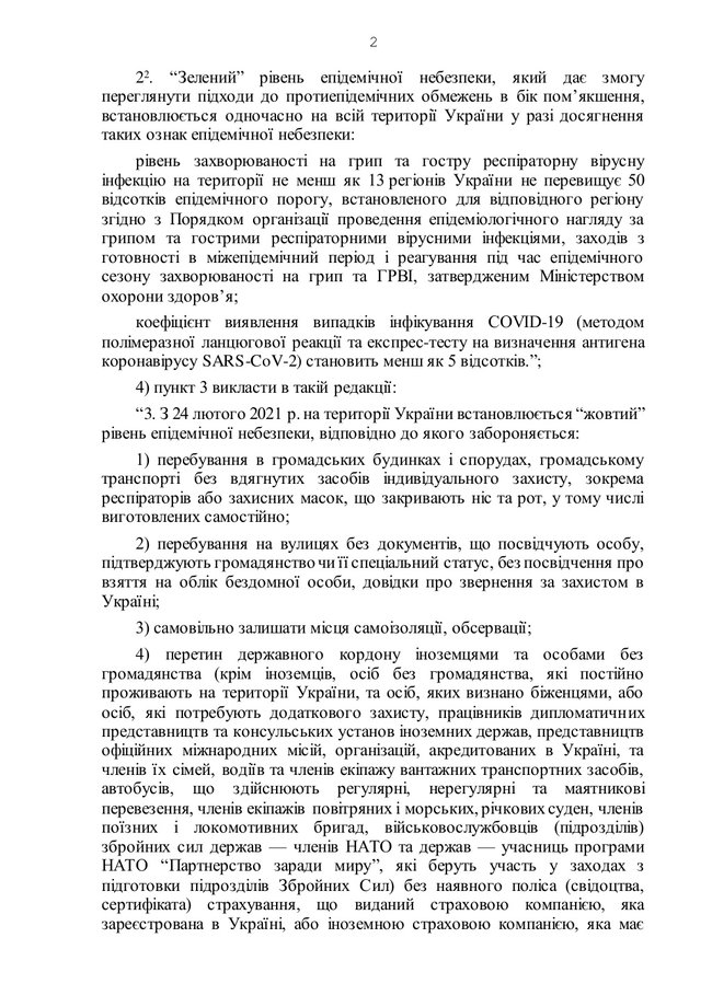 Вся Украина в желтой зоне: Кабмин обнародовал постановление о продлении карантина до 30 апреля, список ограничений 02