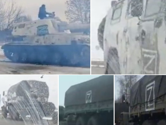 Передові частини військ РФ недалеко від України наносять на бронетехніку особливу позначку Z 02