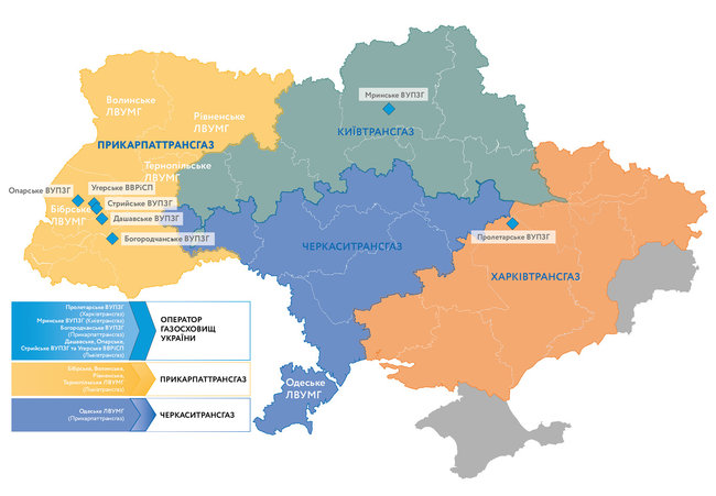 Укртрансгаз перевел персонал и активы в филиал Оператор газохранилищ Украины 01