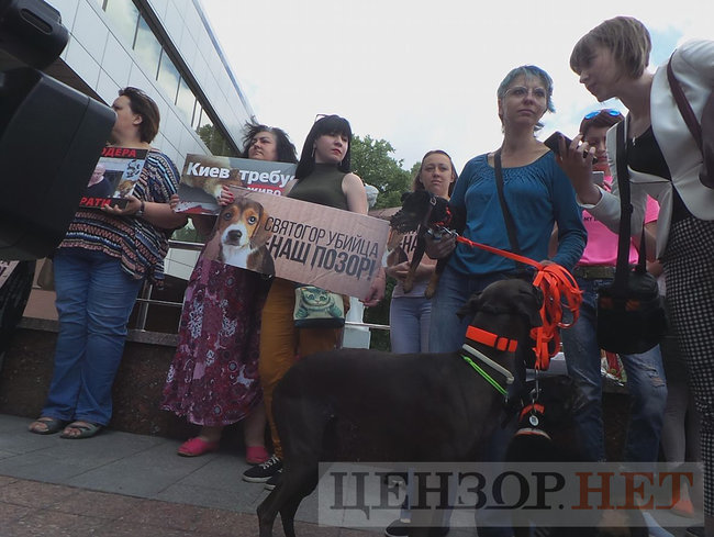 Вбивці не місце на волі, - зоозащитники пикетируют Апелляционный суд Киева с требованием оставить догхантера Святогора под арестом 11