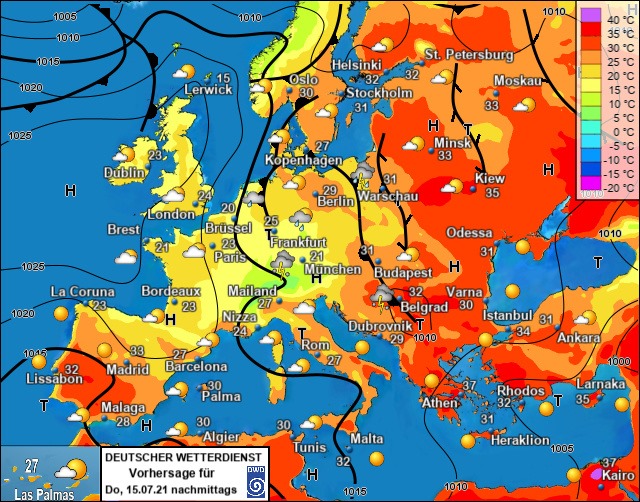 Украина - одна из самых горячих в Европе. Ближайший дождь ожидается в субботу 01